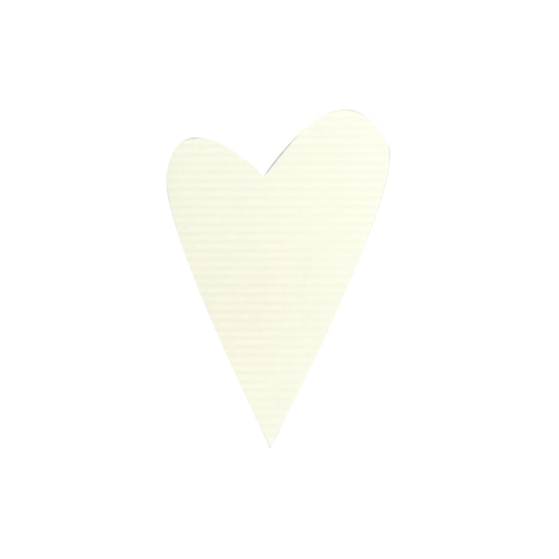 Tarra Modern Heart, valkoinen riplattu - 3