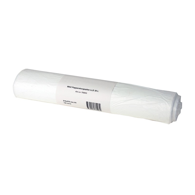 Roskapussit paperikoriin LLD 30l, valkoinen - 1