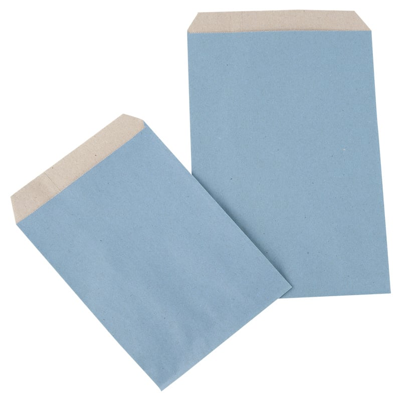Litteä paperipussi, dusty blue - 2