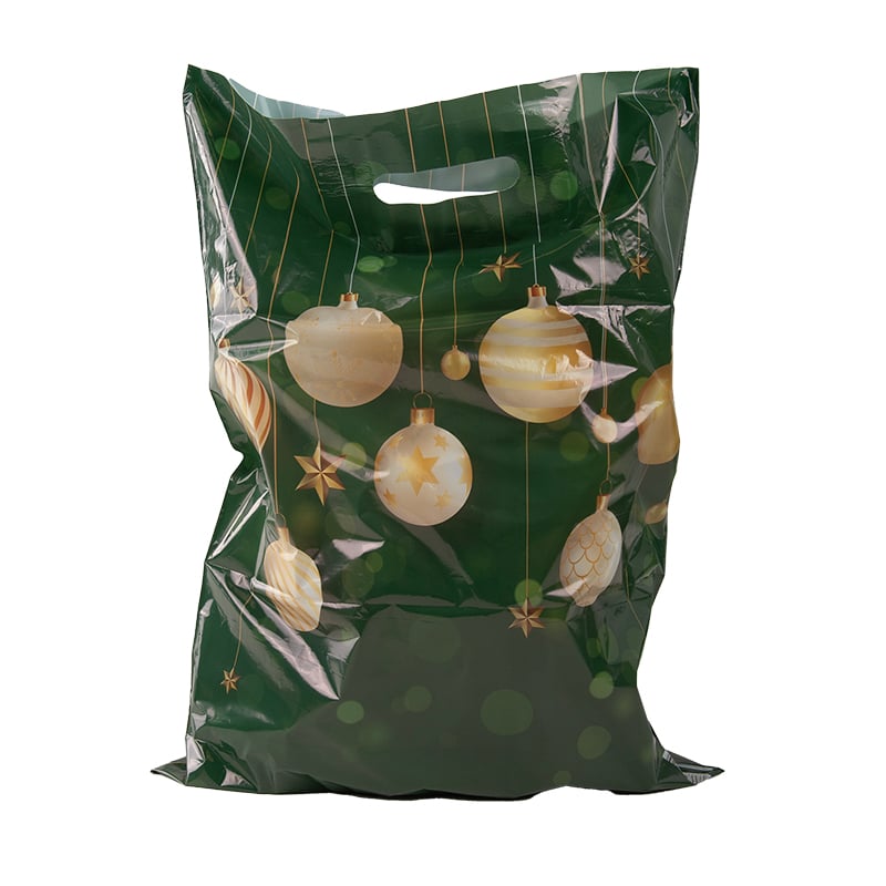Muovikassi Joulukoriste, vihreä