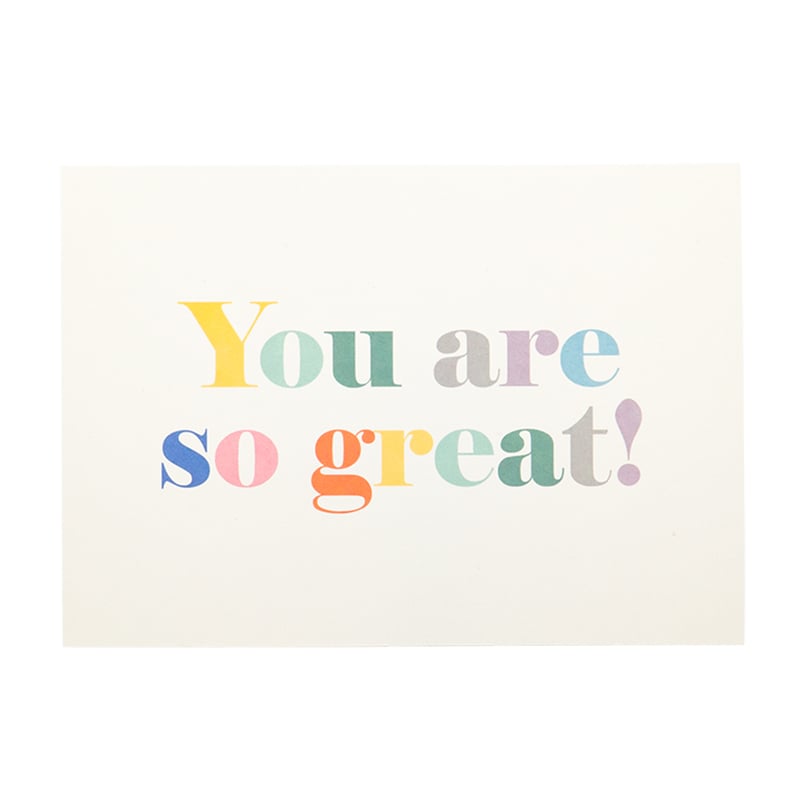 Kiitoskortti POP pastelli "You are so great" - 1