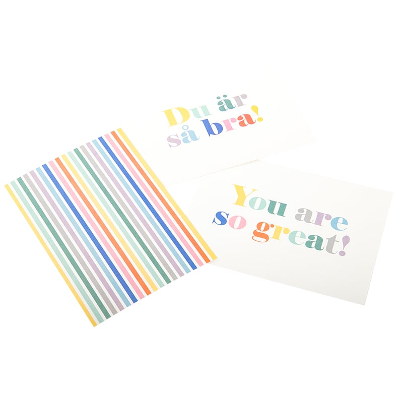Kiitoskortti POP pastelli "Du är så bra!" - 2