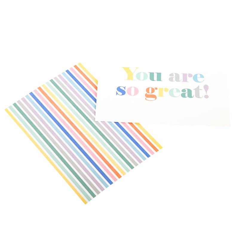 Kiitoskortti POP pastelli "You are so great" - 2