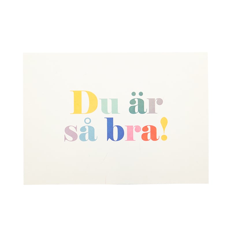 Kiitoskortti POP pastelli "Du är så bra!" - 1