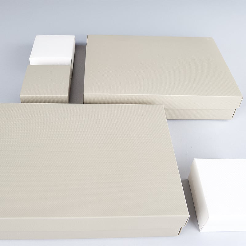 Lahjalaatikko kannella, beige - 5