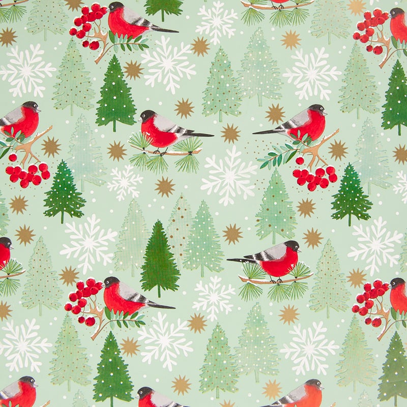 Lahjapaperi Bullfinch Green - 1