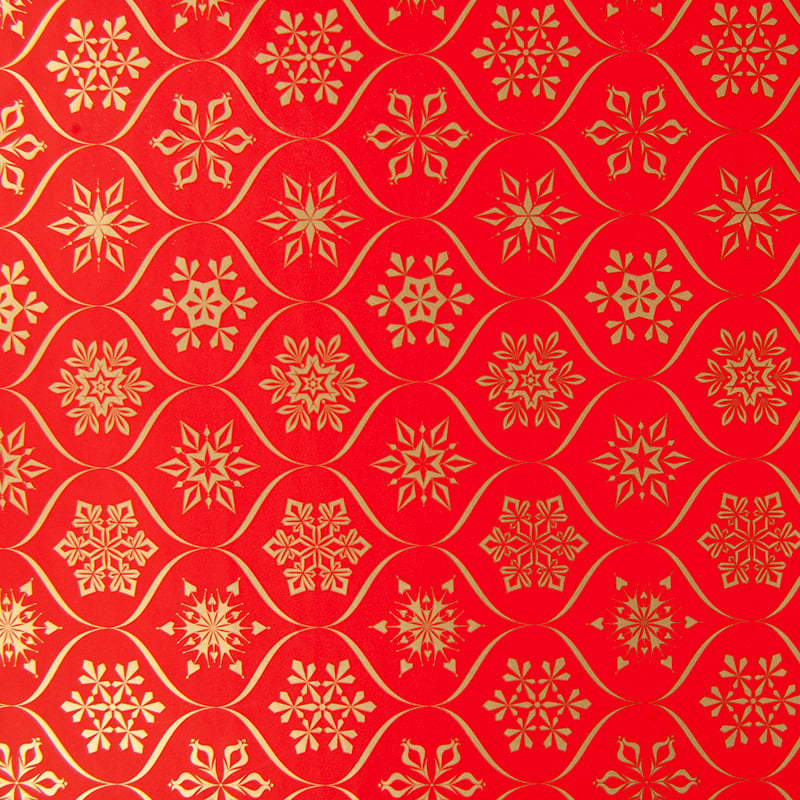 Joulupaperi Golden Snowflakes - 1