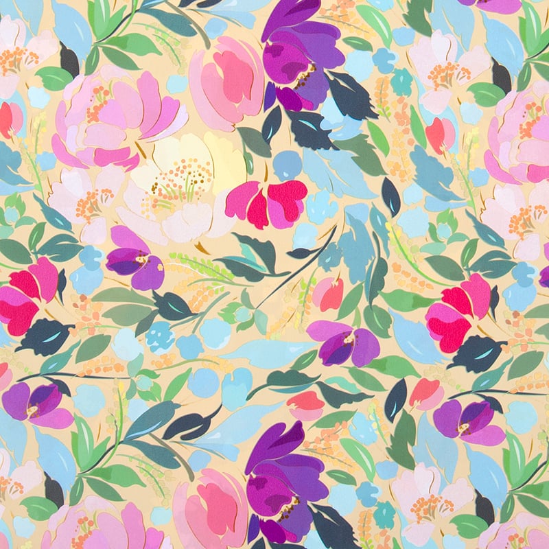 Lahjapaperi Abstract Flowers - 1
