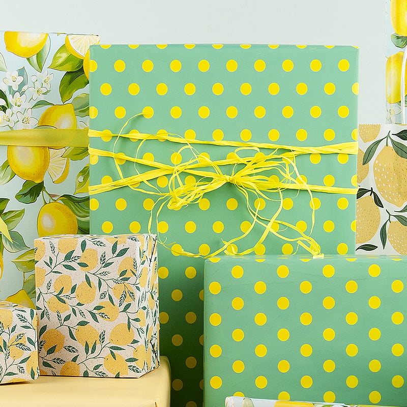 Lahjapaperi Yellow Dots - 7