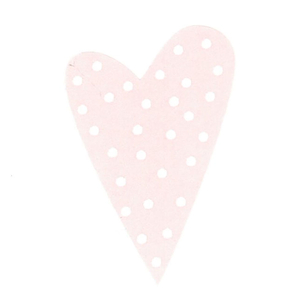 Tarra Modern Heart, vaaleanpunainen valkoisilla pilkuilla - 2