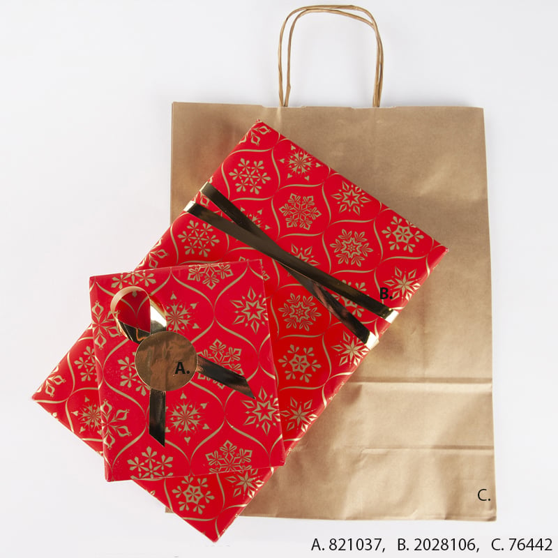 Joulupaperi Golden Snowflakes - 2