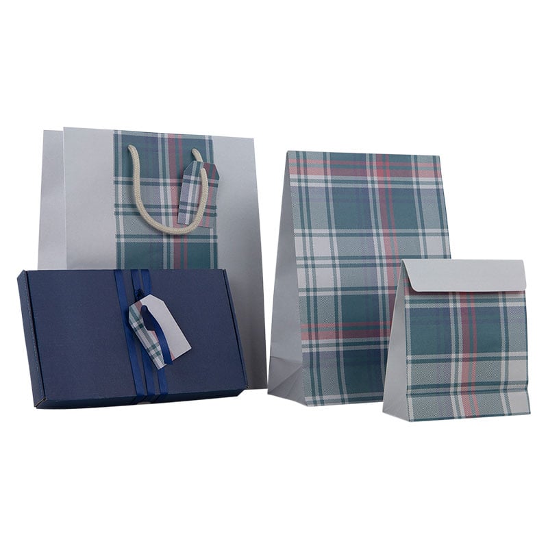 Lahjapussi teippisuljennalla Tartan - 2