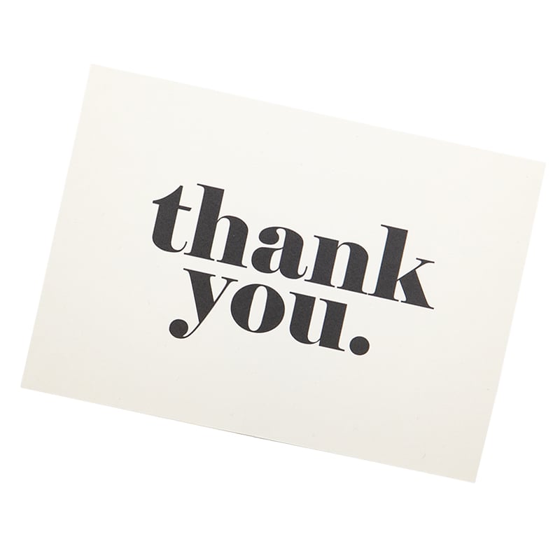 Kiitoskortti Venice Black "Thank you" - 1