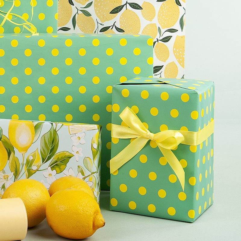 Lahjapaperi Yellow Dots - 6