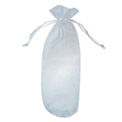 Organzapussi tasapohjainen, valkoinen