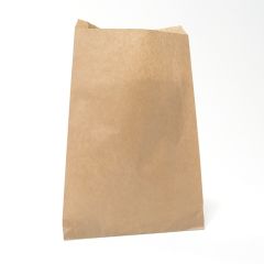 Litteä paperipussi, ruskea
